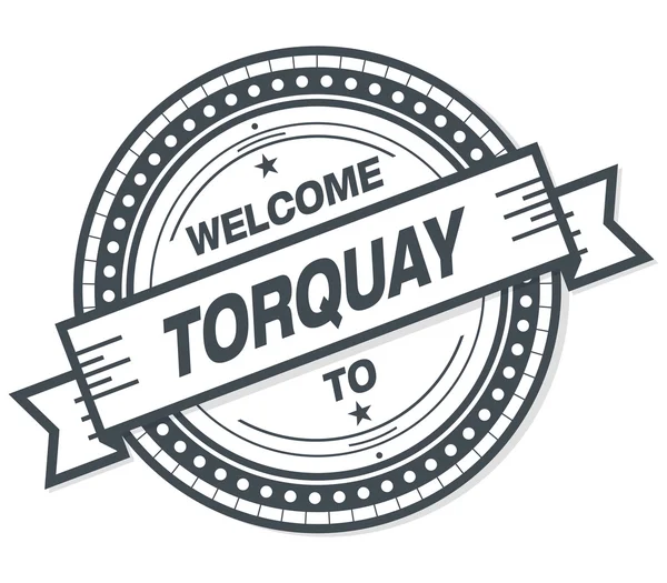 Bienvenido a la insignia de sello Torquay —  Fotos de Stock