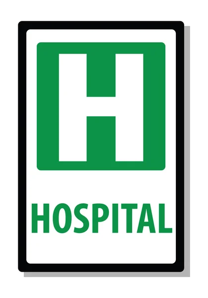 Hospital. Flat Simple Sign/Symbol Icon — Stock Photo, Image