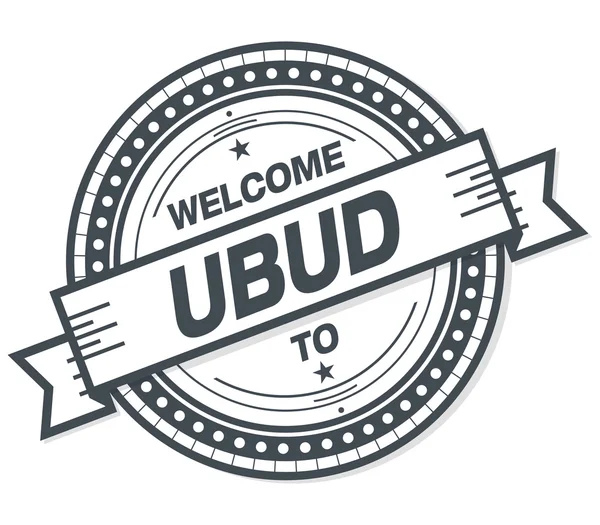 Bienvenido al sello de insignia de UBUD —  Fotos de Stock