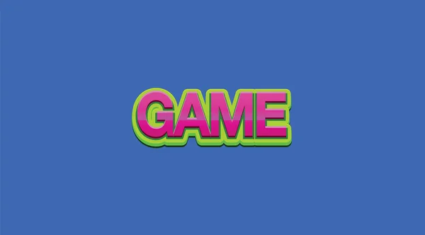 Játék stílus szöveg kék háttér — Stock Fotó