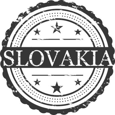 Slovakya şehir Grunge pul sembol