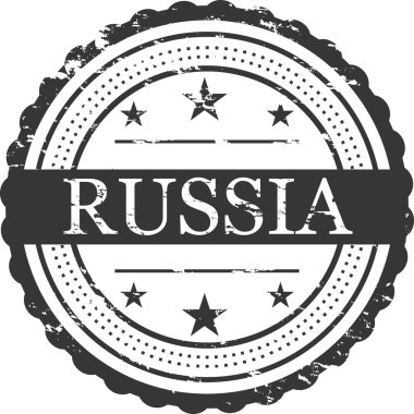 Rusya ülke Grunge pul sembol