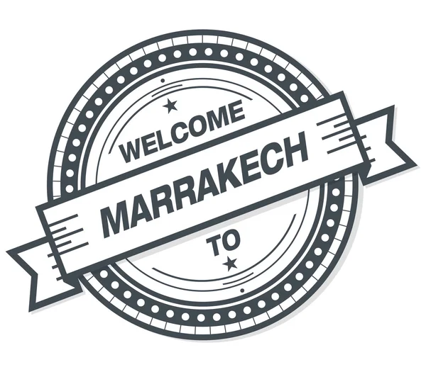 Välkommen till Marrakech Badge stämpel — Stockfoto