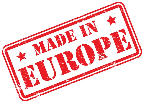 Gemaakt in Europa rubber stempel — Stockfoto