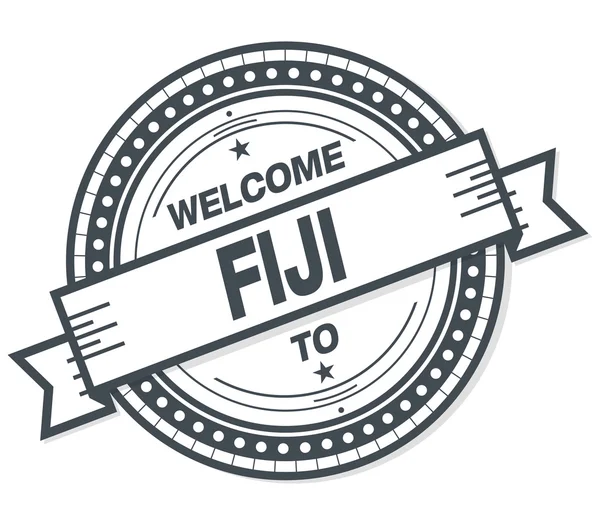Bienvenido a Fiji sello de insignia —  Fotos de Stock