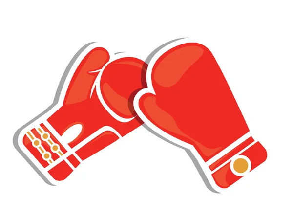 Pair of red cartoon boxing gloves