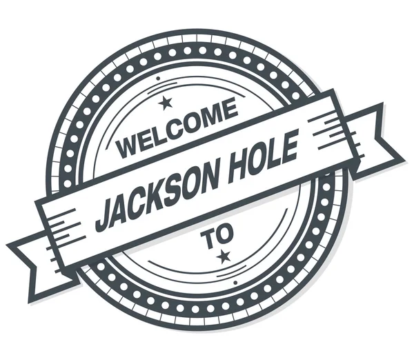 Welcome To Jackson Hole Stamp Badge — Stock Photo, Image