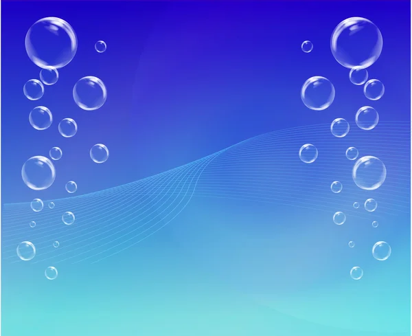 Blue Bubbles Background — Stock Vector