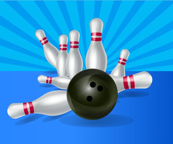 Bowling achtergrond — Stockvector