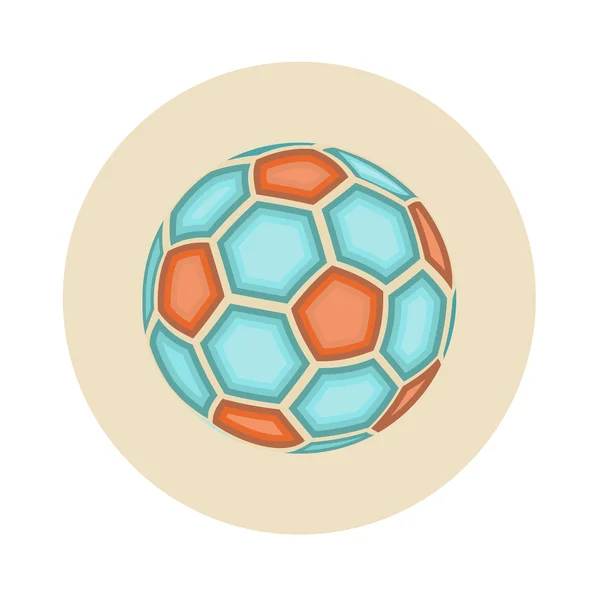 平らなサッカー ボール — ストックベクタ