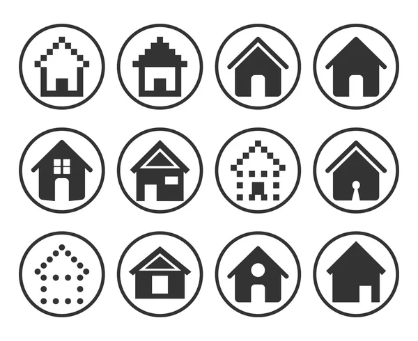 Home Icons Set — Stock Vector
