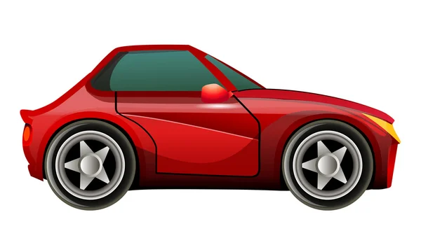 Coche rojo — Vector de stock