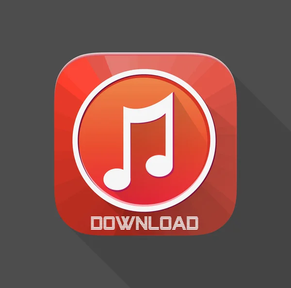 Ícone de download de música —  Vetores de Stock
