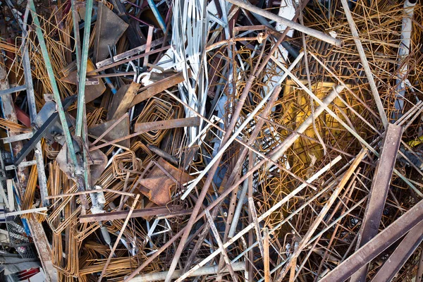 Het Staalafval Schroot Metaal Voor Bereiden Recycling — Stockfoto