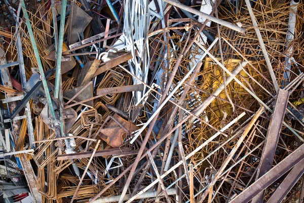 Ocelový Odpad Šrot Připravte Recyklaci — Stock fotografie