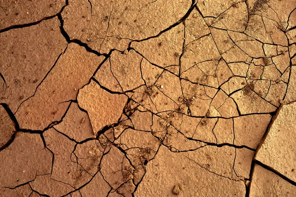 Relief Cracked Earth Close Climate Change Concept — Stock Photo, Image