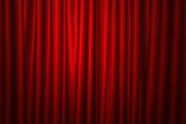 Red Curtain Background 