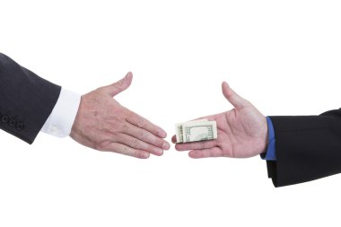 A Bribe Handshake clipart