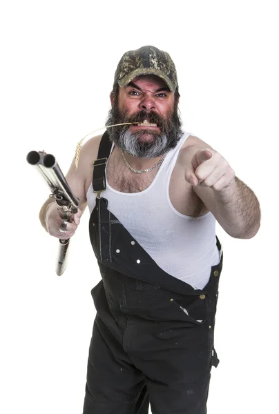 Redneck arrabbiato — Foto Stock