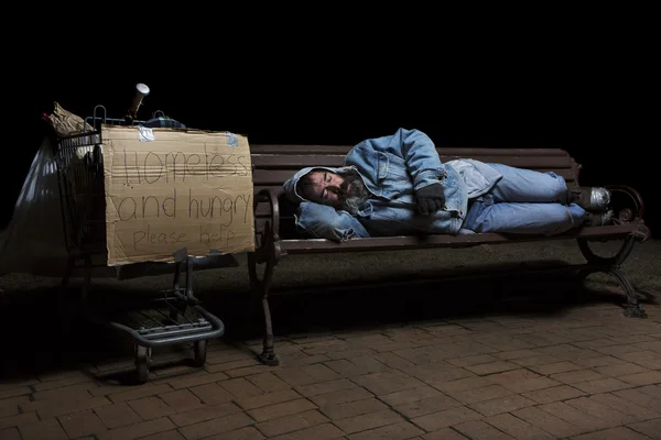 Sleeping Homeless — Stock Photo, Image