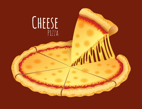 Illustration Käsepizza — Stockvektor