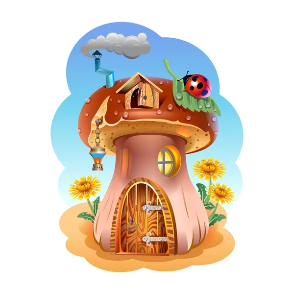 Fabuleuse maison du champignon — Image vectorielle