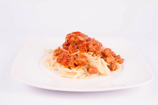 Eine Spaghetti Bolognese — Stockfoto