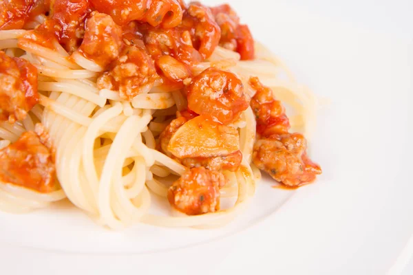 Eine Spaghetti Bolognese — Stockfoto