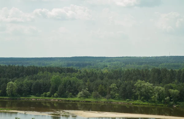 View River Bug Castle Hill Village Mielnik Poland — Stock Photo, Image