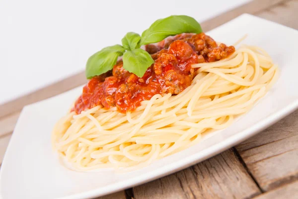 Algunos espaguetis boloñeses —  Fotos de Stock