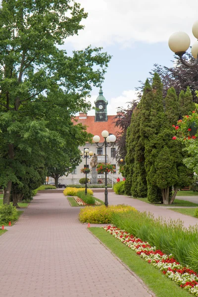 Câmara Municipal Cidade Mragowo Região Mazury Polônia — Fotografia de Stock