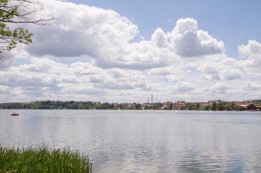 Lake Czos içinde şehir, Mragowo, Mazury bölge, Polonya