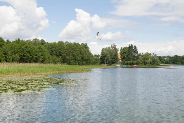 Lago Czos Ciudad Mragowo Región Mazury Polonia — Foto de Stock