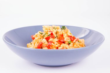Tavuk ve sebze risotto