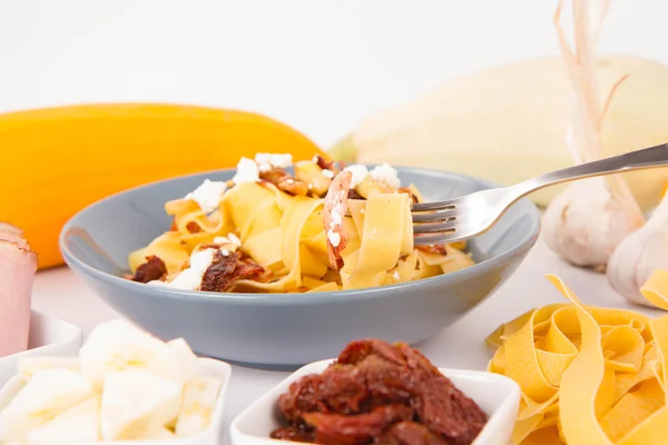 A Pappardelle pasta — Stock Photo, Image