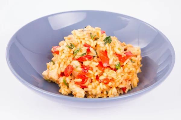 Risotto mit Huhn und Gemüse — Stockfoto