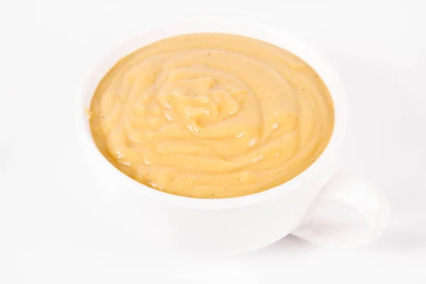 Zupa Dyniowa Misce Białym Tle — Zdjęcie stockowe