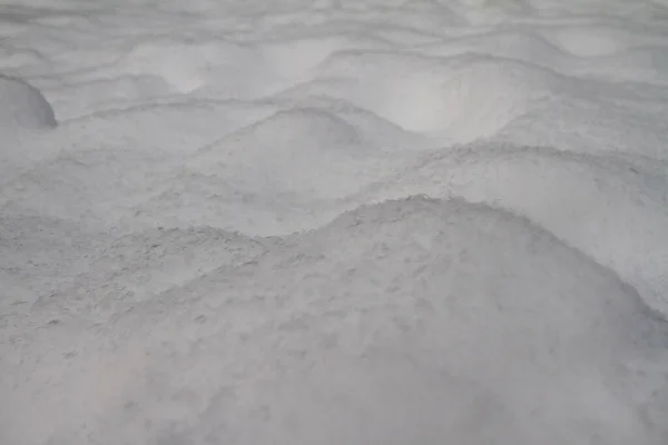 Επιφάνεια Χιονιού Κοντινή Απόσταση Φρέσκο Λευκό Χιόνι Υφή Χειμερινό Υπόβαθρο — Φωτογραφία Αρχείου