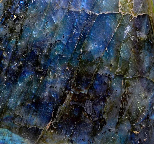 Textura Pedra Labradorita Natural Pedra Mineral Azul Natural Labradorite Cristal — Fotografia de Stock