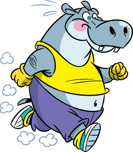 Hipopótamo — Vector de stock