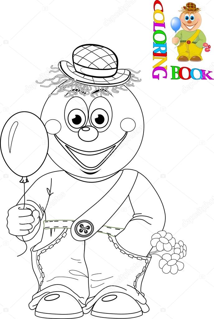 clown with balloon