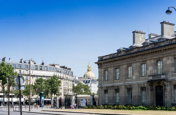 PARIS, FRANCE - August 15 : beautiful Street view of  Buildings