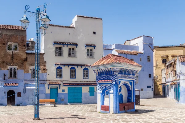 Vierkant in chefchaouen — Stockfoto
