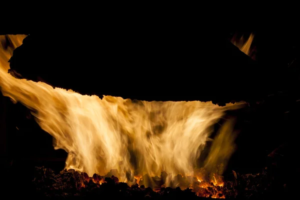 Interiör av kol ugnen. — Stockfoto
