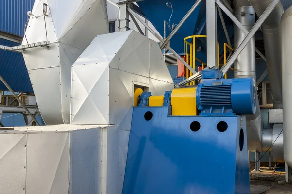 Blue fumes ventilator — Stock Photo, Image