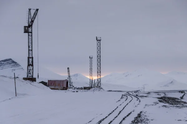 Barentsburg - російський село на Шпіцбергенський — стокове фото