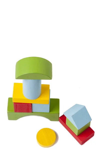 Colorful wooden blocks toy — Stock Photo, Image