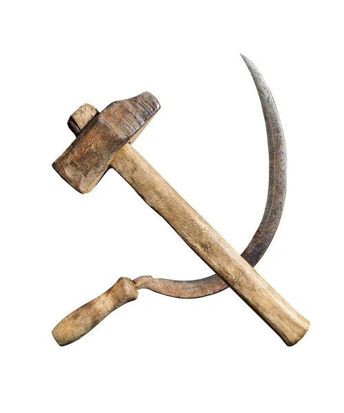 Symbol of the USSR hammer and sickle — Stock Photo, Image