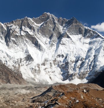Lhotse üst, Güney kaya yüz - Everest ana kampa Yol
