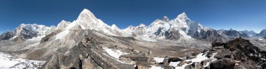 Mount Everest, Lhotse, Nuptse, Pumo Ri and Kala Patthar clipart